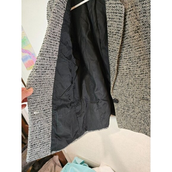 Vintage J. Gallery Women's Blazer Tweed Black White Front Pockets Size 12 - Picture 5 of 8